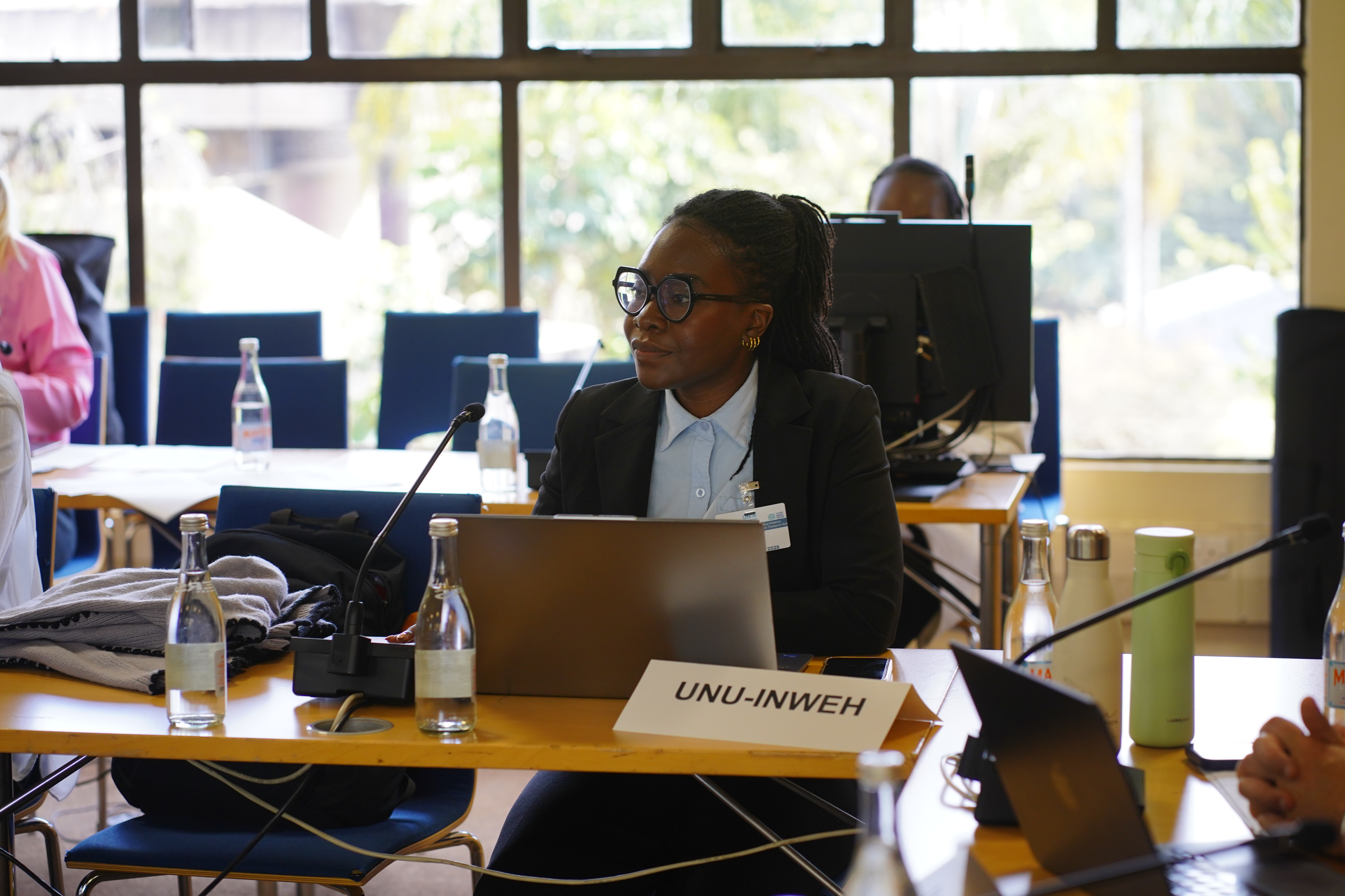 Tariro Mbiba presenting the WES e-learning course