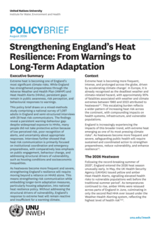 Strengthening England’s Heat Resilience policy brief cover
