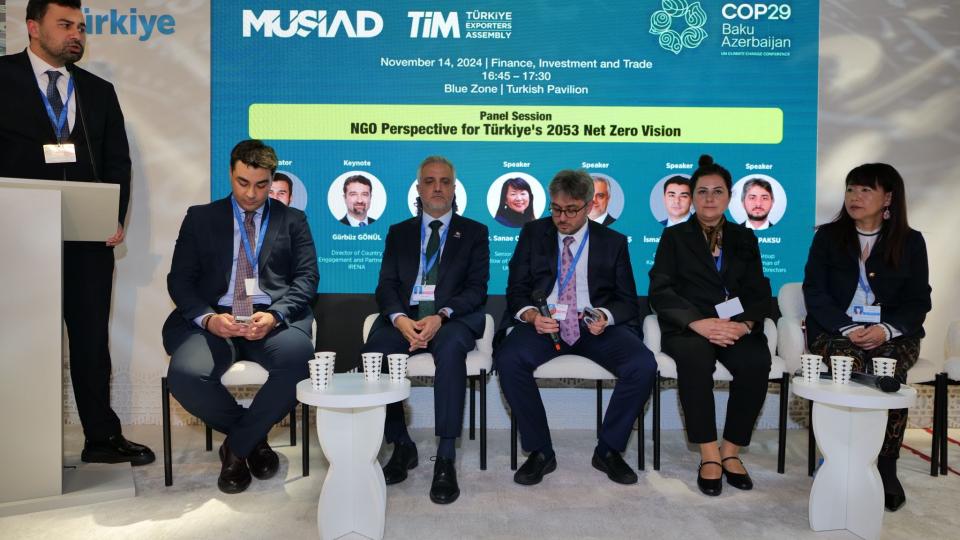 Dr. Okamoto (far right) at the COP29 'Perspectives for a Net Zero Vision' panel discussion organised by the Turkish government on 14 November 2024.