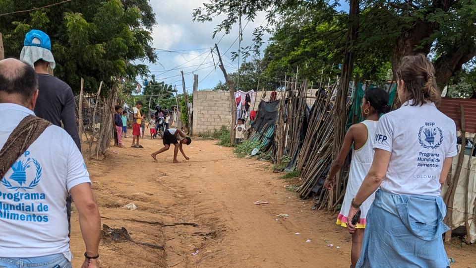 An informal migrant settlement near Riohacha (Colombia), where I was observing the targeting process that selects which refugees receive assistance. Budget cuts, among other factors, are causing difficult decisions.