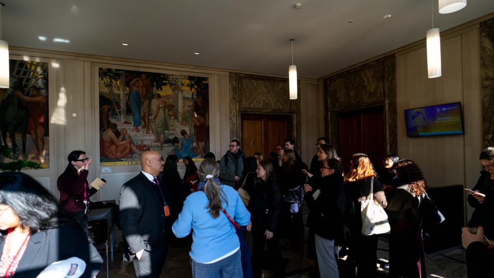 A picture inside the Palais des Nations