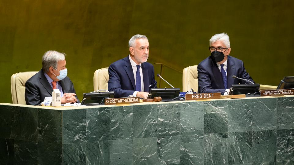 Opening of Tenth Review Conference of Parties to Treaty on Non-Proliferation of Nuclear Weapons.