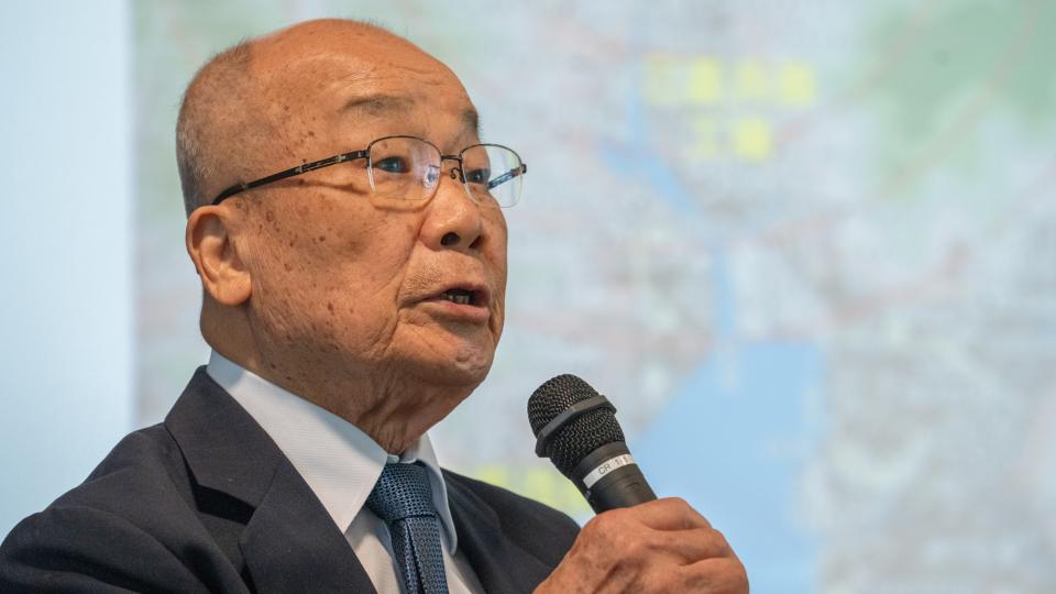 Mr. Seiichiro Mise, a survivor of the Nagasaki atomic bombing, speaks at UNU Headquarters.