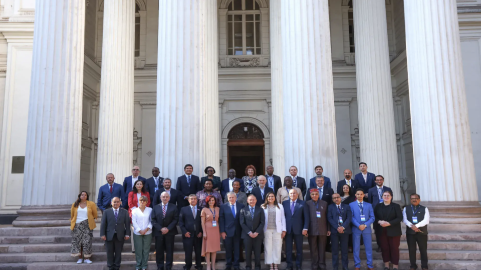 Parliamentary delegates and members of Futures Commissions from around the world gather during the Third World Summit of Parliamentary Committees for the Future in Santiago, Chile, in January 2025.
