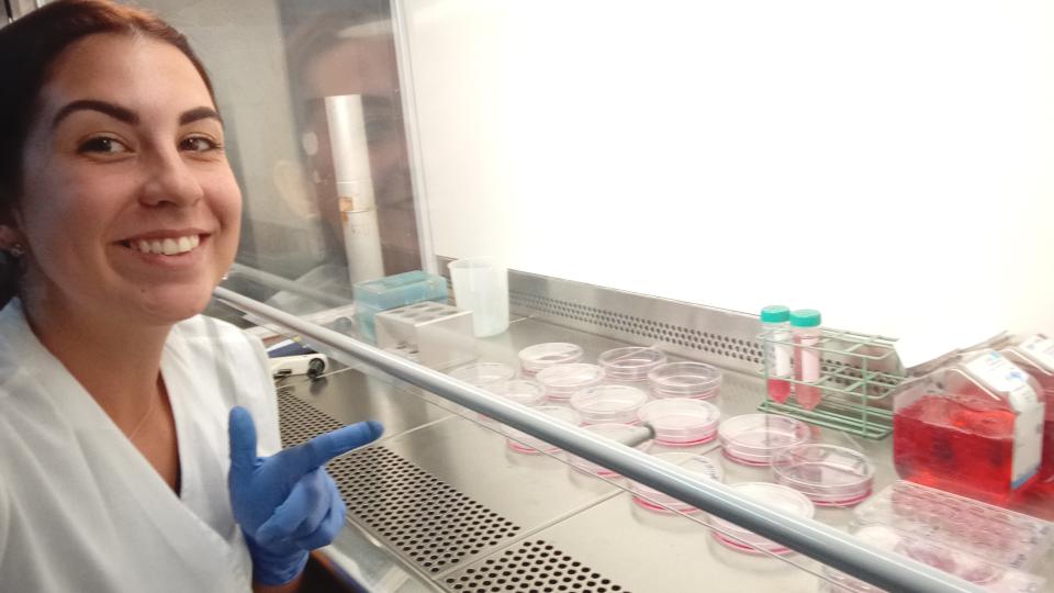 Talia frometa at lab