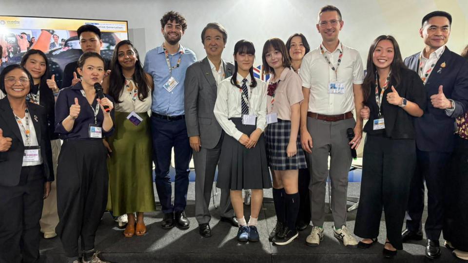 Speakers at a UNU-IAS event at COP30 in Brazil