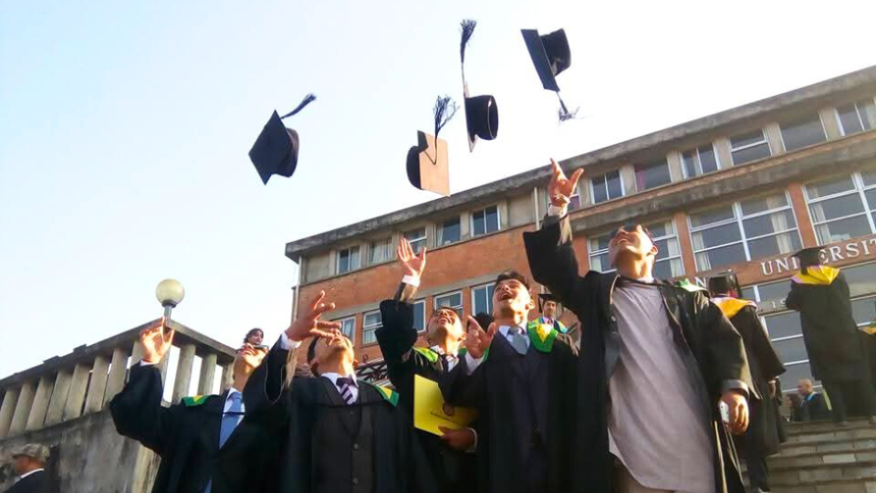 Niroj Sapkota graudates from Kathmandu University. 