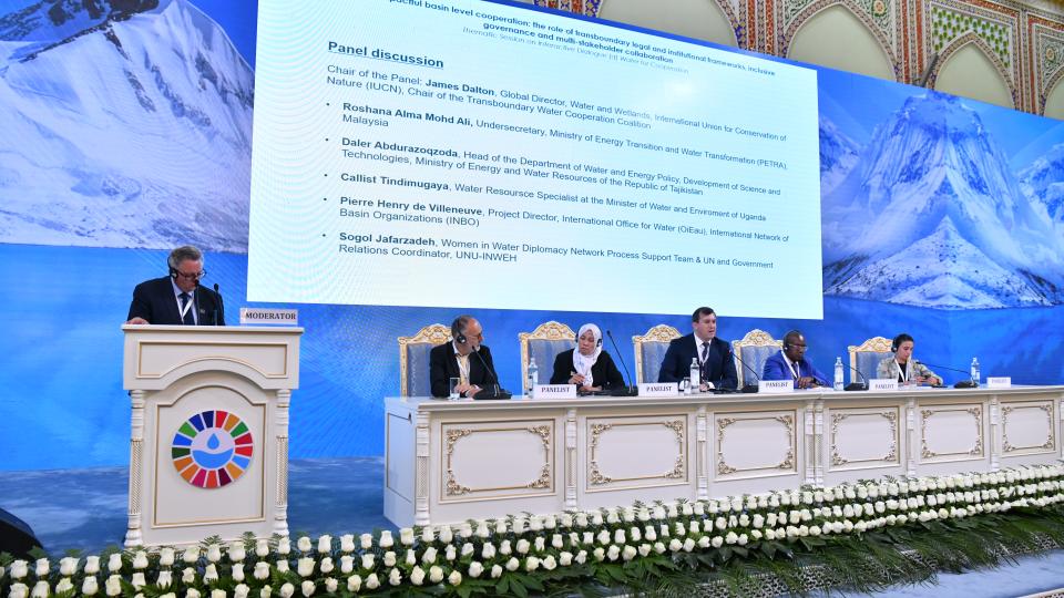 Ms. Sogol Jafarzadeh on the panel discussion of interactive Dialogue (d) Water for Cooperation