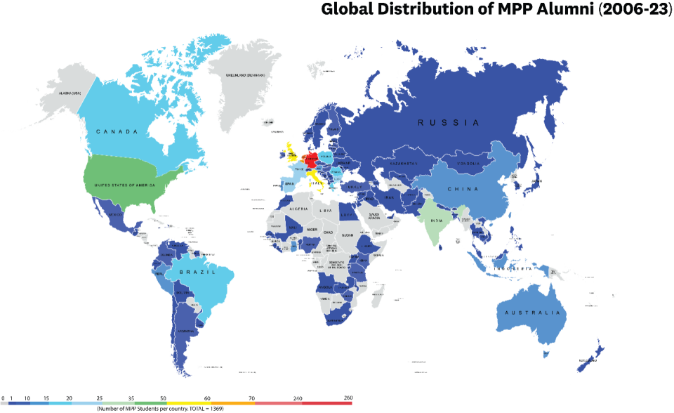 Global Distribution MPP Alumni 2006-2023