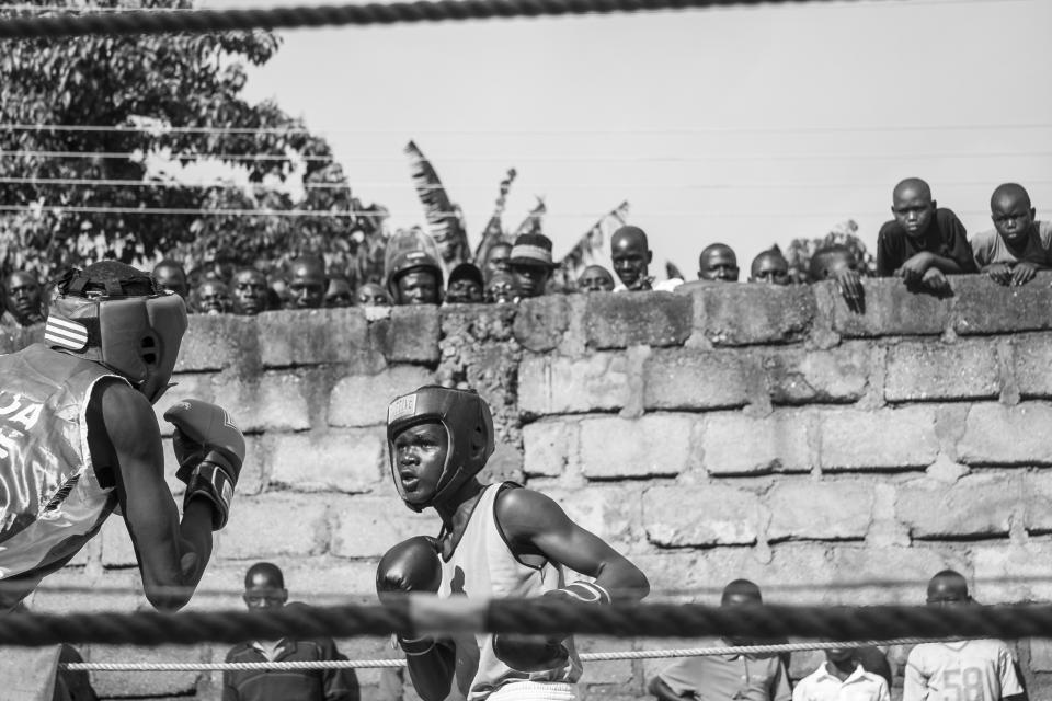 East Coast Naguru Boxing Club match in Kampala, Uganda, in 2016.