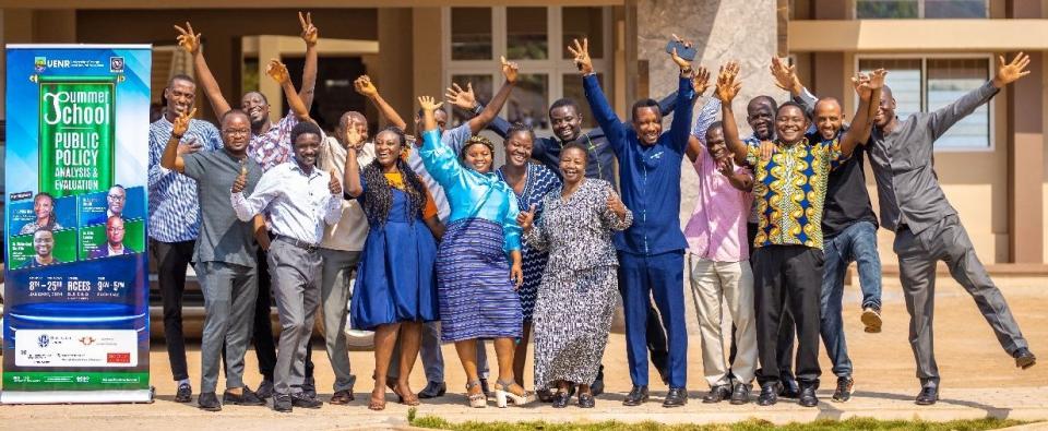 A group of our participants celebrating after the school’s closing ceremony.