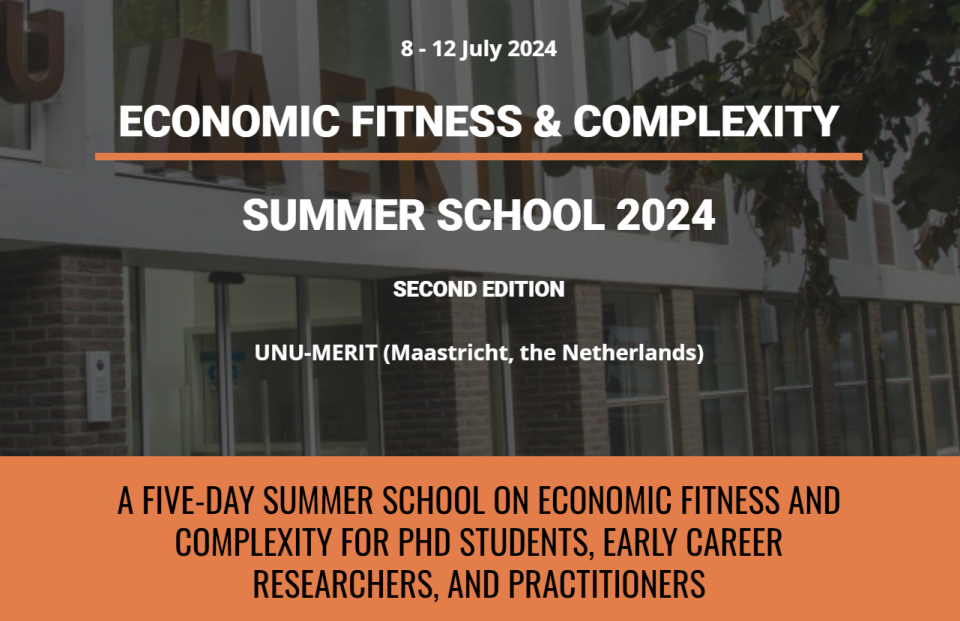Poster of the Economic Fitness and Complexity Summer School