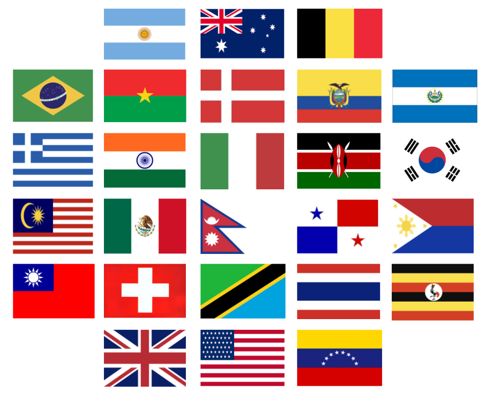 flags of participant countries