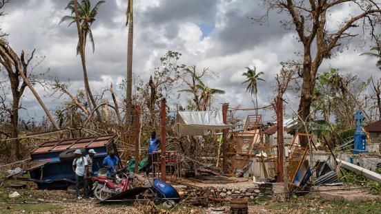 Residents of the commune of Torbek on the outskirts of Haiti's western city, Les Cayes, struggle to pick up the pieces after the devastating passage of Hurricane Matthew.