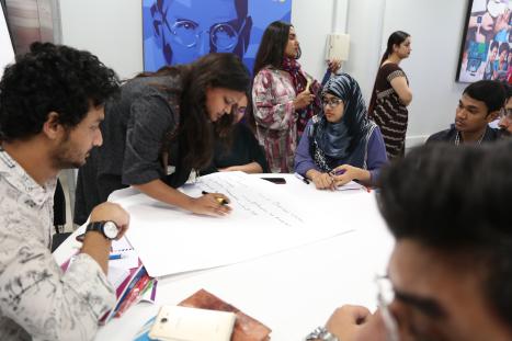 Students at a workshop