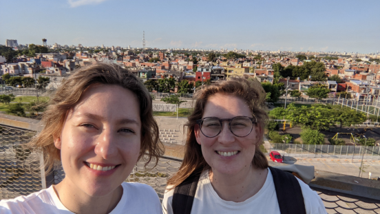 UNU-EHS experts Flavia Guerra and Nathalie Saenger in Buenos Aires