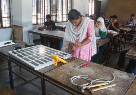 Student solar panel