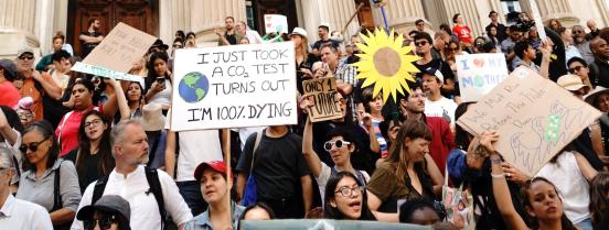 A picture of a climate protest