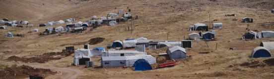 A picture of a refugee camp