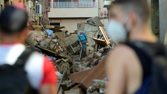 People working on recovery after a disaster