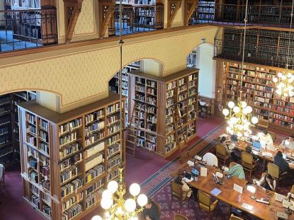 A picture of a library in Budapest