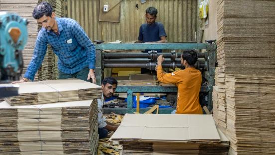 Recycling cardboard in India