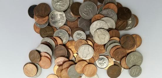 Assorted coins