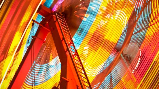 Ladder on ferris wheel at Rose Festival Waterfront Village