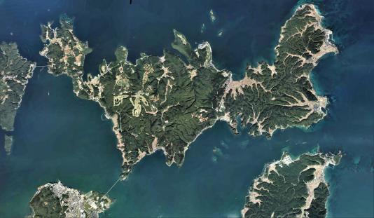 Aerial View of Notojima Island, Ishikawa Prefecture, Japan