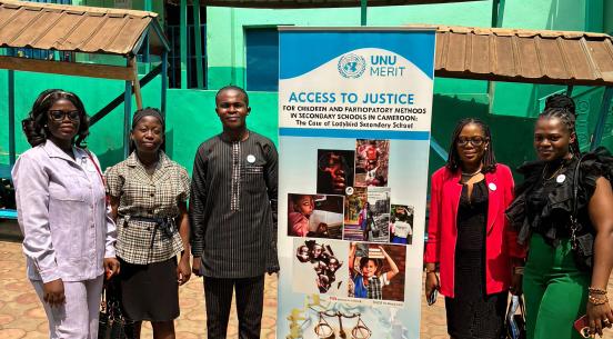 Group of participants of the A2JKids course in a school in Cameroon
