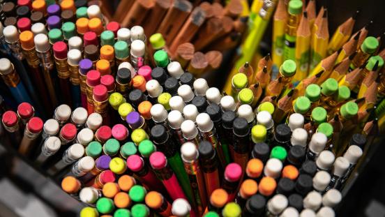 Collection of colored pencils