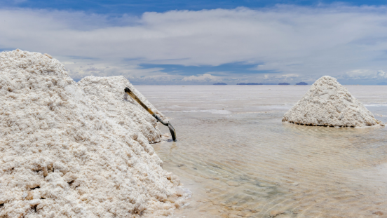Salt harvesting in Bolivia