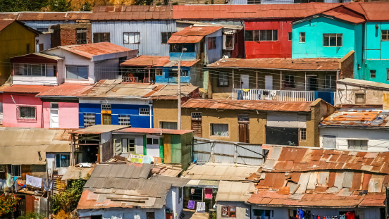 Colourful informal settlement