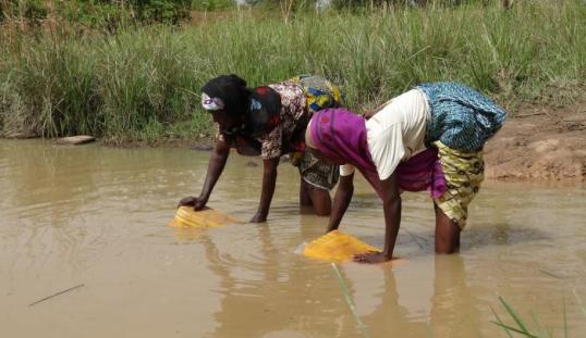 Women fetching water