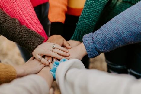 youth holding hands