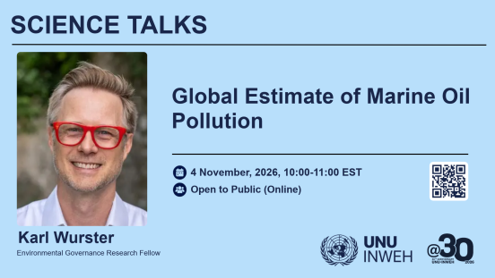 Science Talks: Global Estimate of Marine Oil Pollution with Karl Wurster, 4 November 2026