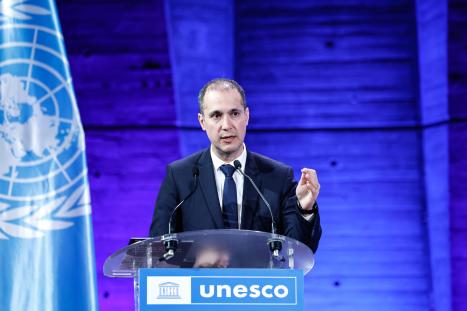 Author of the Global Water Bankruptcy Report, Professor Kaveh Madani, at the World Water Day celebrations at the UNESCO Headquarters in Paris, March 2026