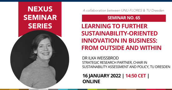 Lecturer: Dr Ilka Weissbrod, Strategic Research Partner, Technische Universität Dresden