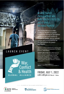 Global Alliance on War, Conflict & Health Launch Event: Join UNU-IIGH for a transformative initiative kick-off.