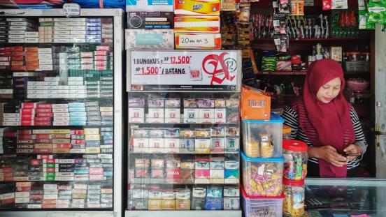 Cigarettes for sale in Yogyakarta, Indonesia