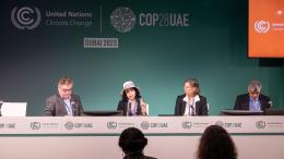 Speakers at a UNU-IAS event at COP28 on 9 December 2023