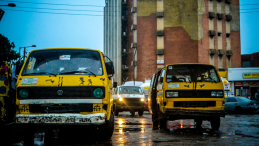 Cars on a road in Lagos, Nigeria