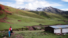 A tiny village hidden deep in the valley just beside Rainbow Mountain, Peru