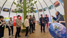 Participants of the RCE Youth Meeting 2025 take a tour of the Kitakyushu Environmental Museum