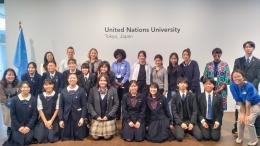 Tokyo High School English Presentation Cup finalists at UNU