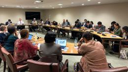 Participants at a UNU event at the 2025 UN High-Level Political Forum on Sustainable Development