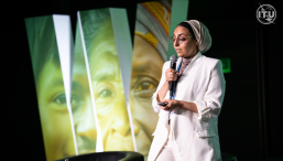 Soumaya Ben Dhao moderating the session titled “FAIR Cities: Foster AI for Inclusive and Responsible Cities” at the WSIS+20 High-Level Event 2025, held in Geneva, Switzerland, on 8 July 2025
