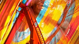 Ladder on ferris wheel at Rose Festival Waterfront Village