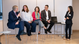 Panelists listening to each other