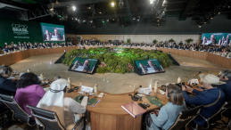 Plenary room of the pre-COP meeting